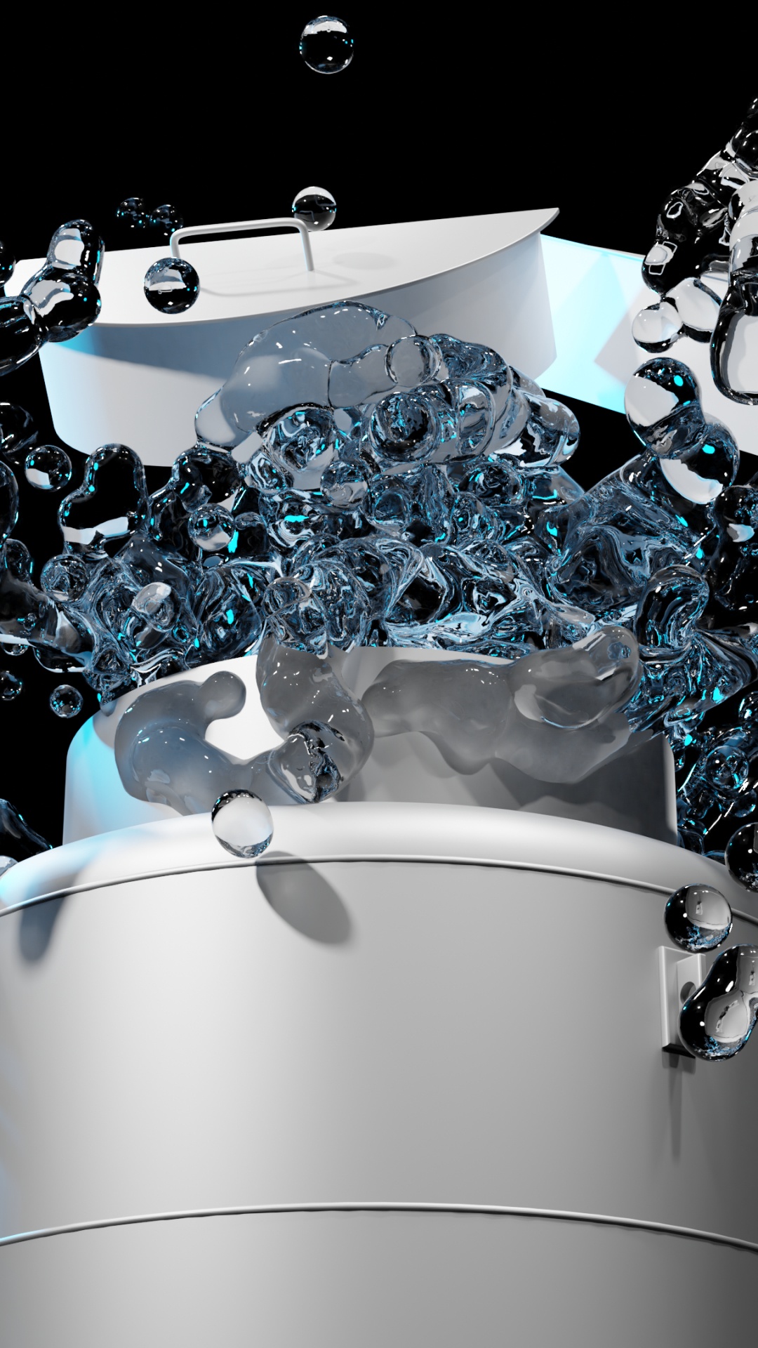 Обои крионика, институт крионики, жидкий, серебро, арт в разрешении 1080x1920