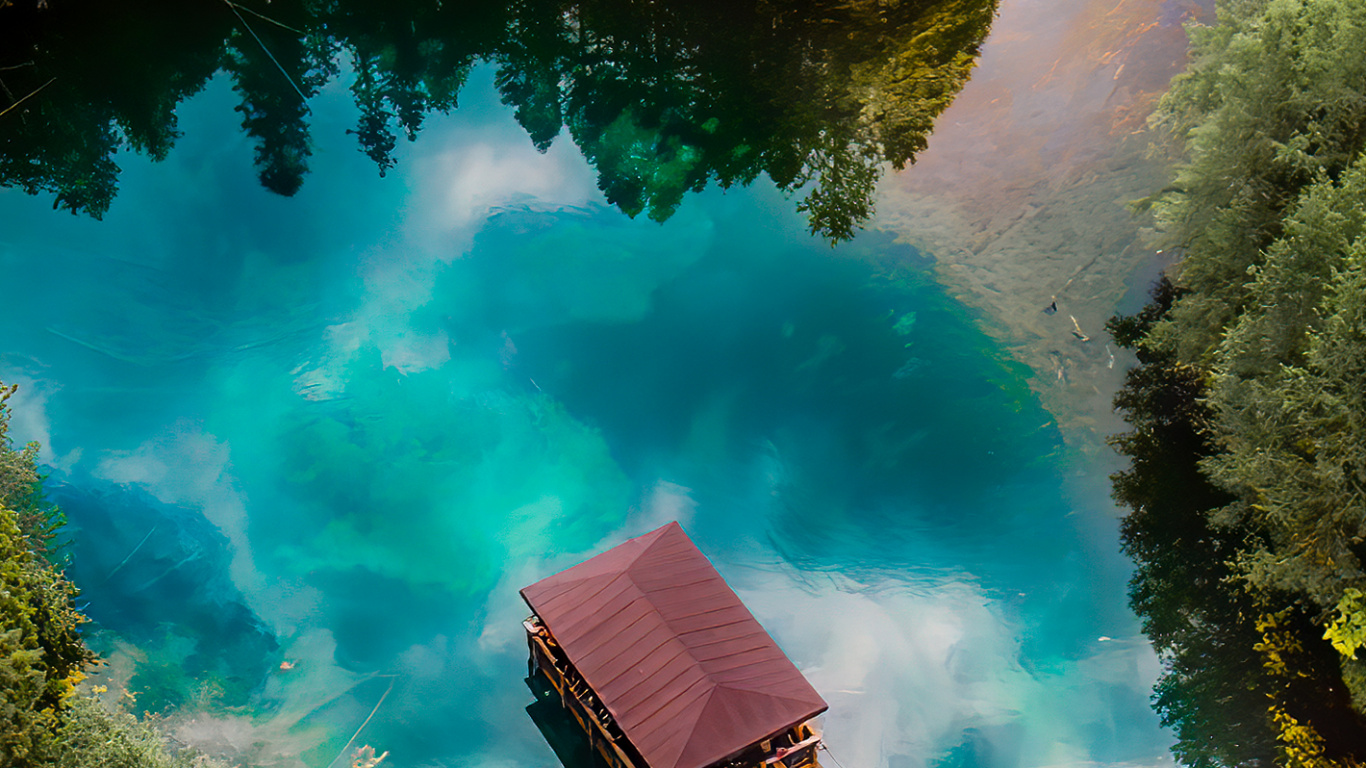 Обои природа, вода, гидроресурсы, растение, зеленый в разрешении 1366x768