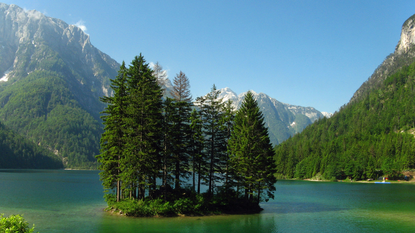 Обои Лаго-дель-объектов, природа, озеро, каровое озеро, нагорье в разрешении 1366x768