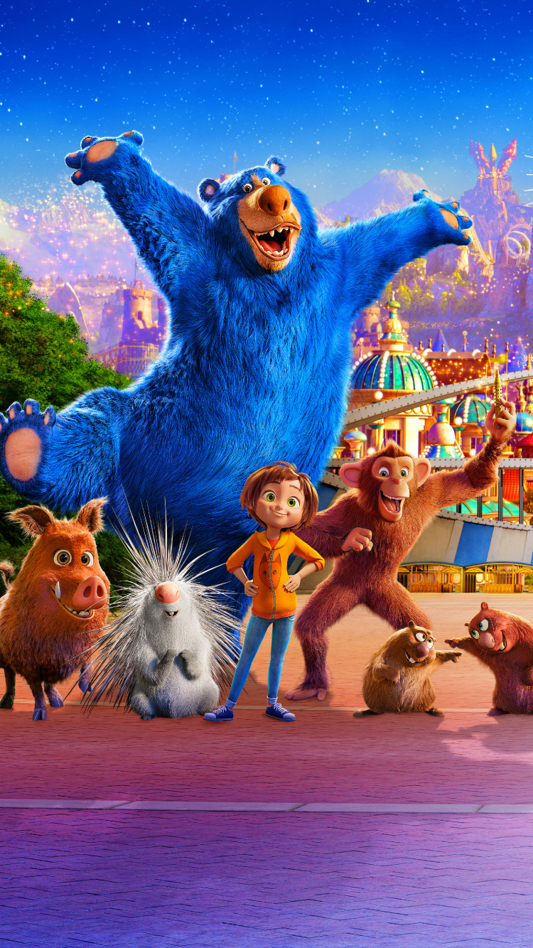 Обои забава, достопримечательность, мультик, Представление, парк развлечений в разрешении 750x1334