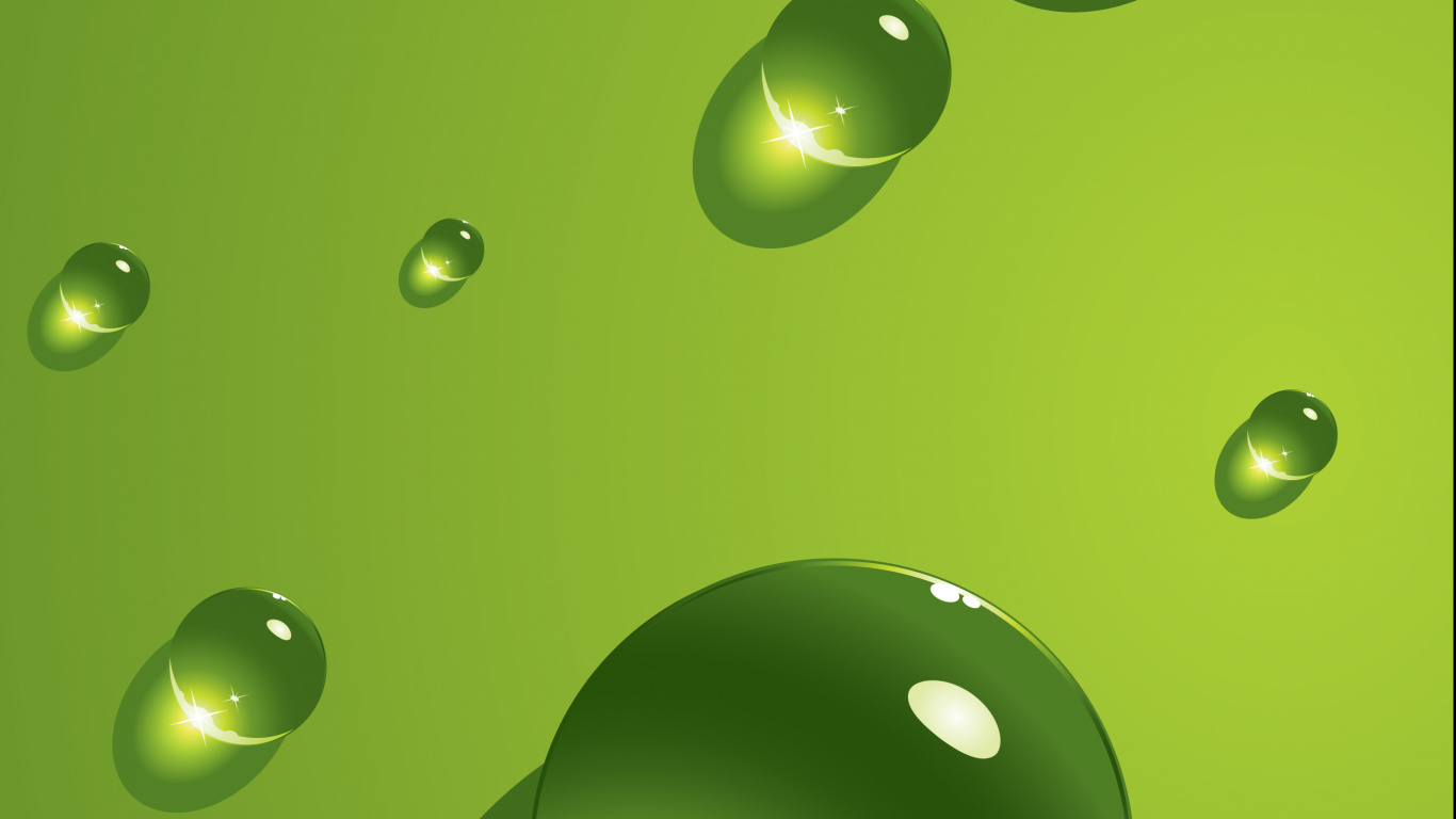 Обои Lime green water droplet в разрешении 1366x768