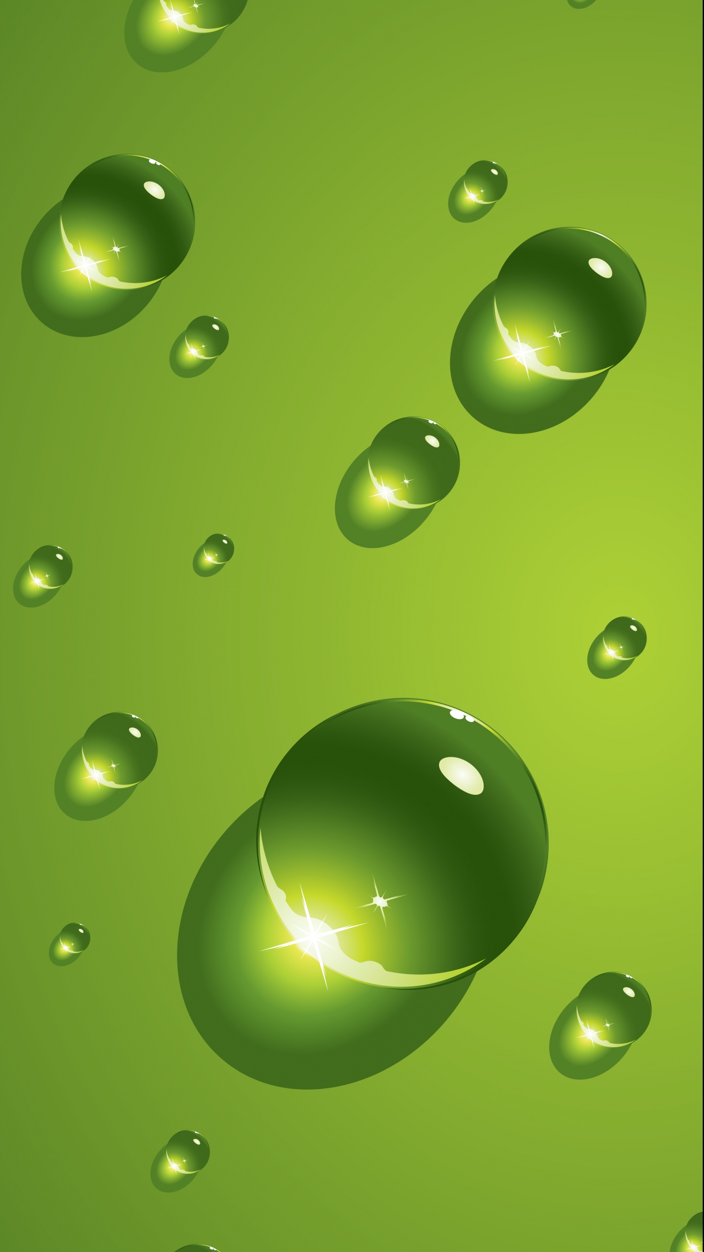 Обои Lime green water droplet в разрешении 1440x2560