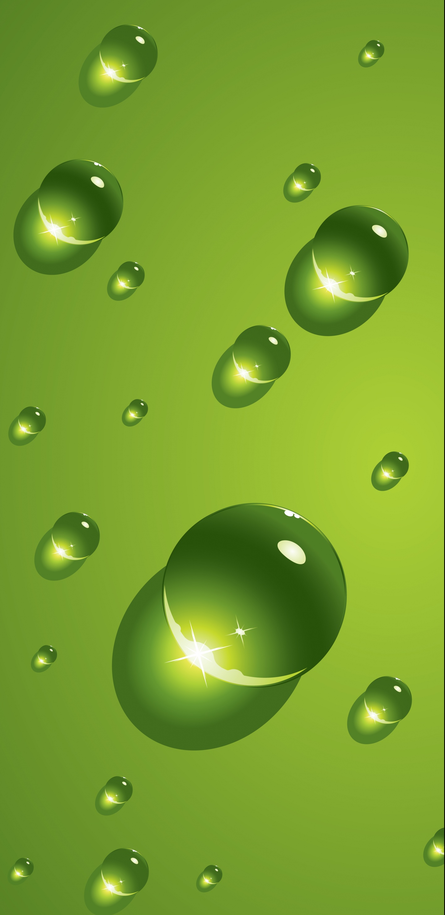 Обои Lime green water droplet в разрешении 1440x2960