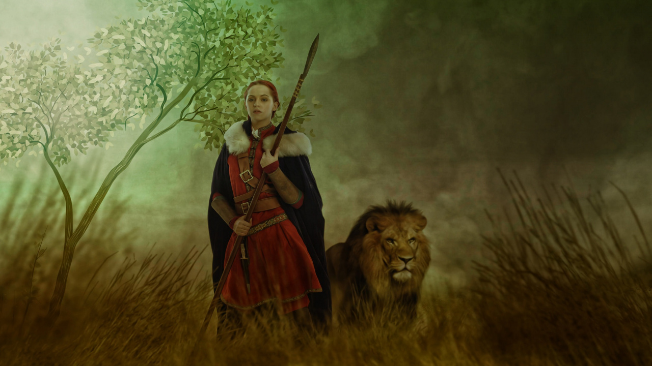 Обои Лев, живая природа, джунгли, экосистема, лес в разрешении 1280x720