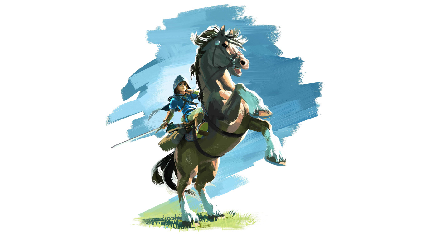 Обои конь, иллюстрация, арт, мифическое существо, статуэтка в разрешении 1366x768