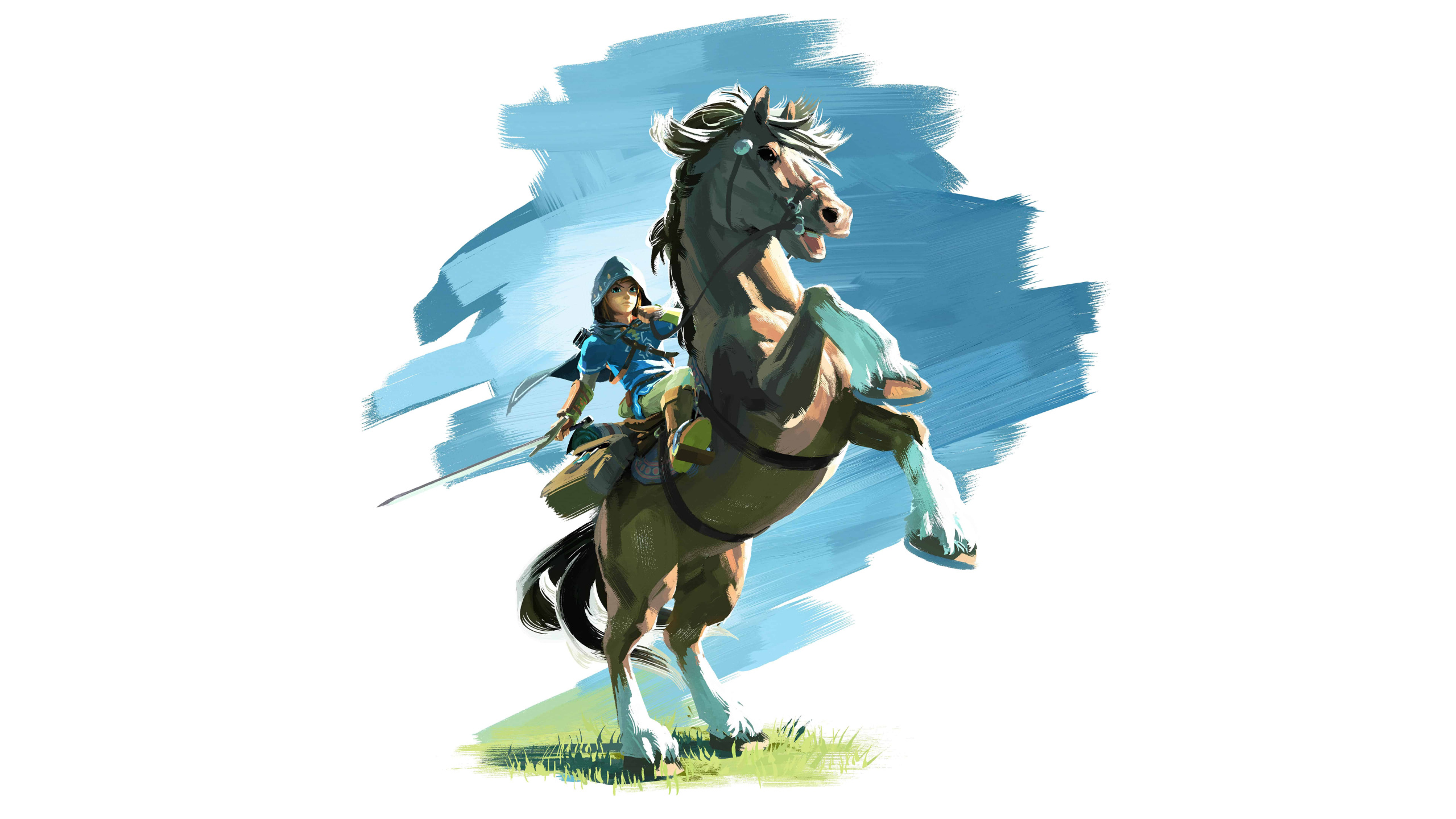 Обои конь, иллюстрация, арт, мифическое существо, статуэтка в разрешении 2560x1440