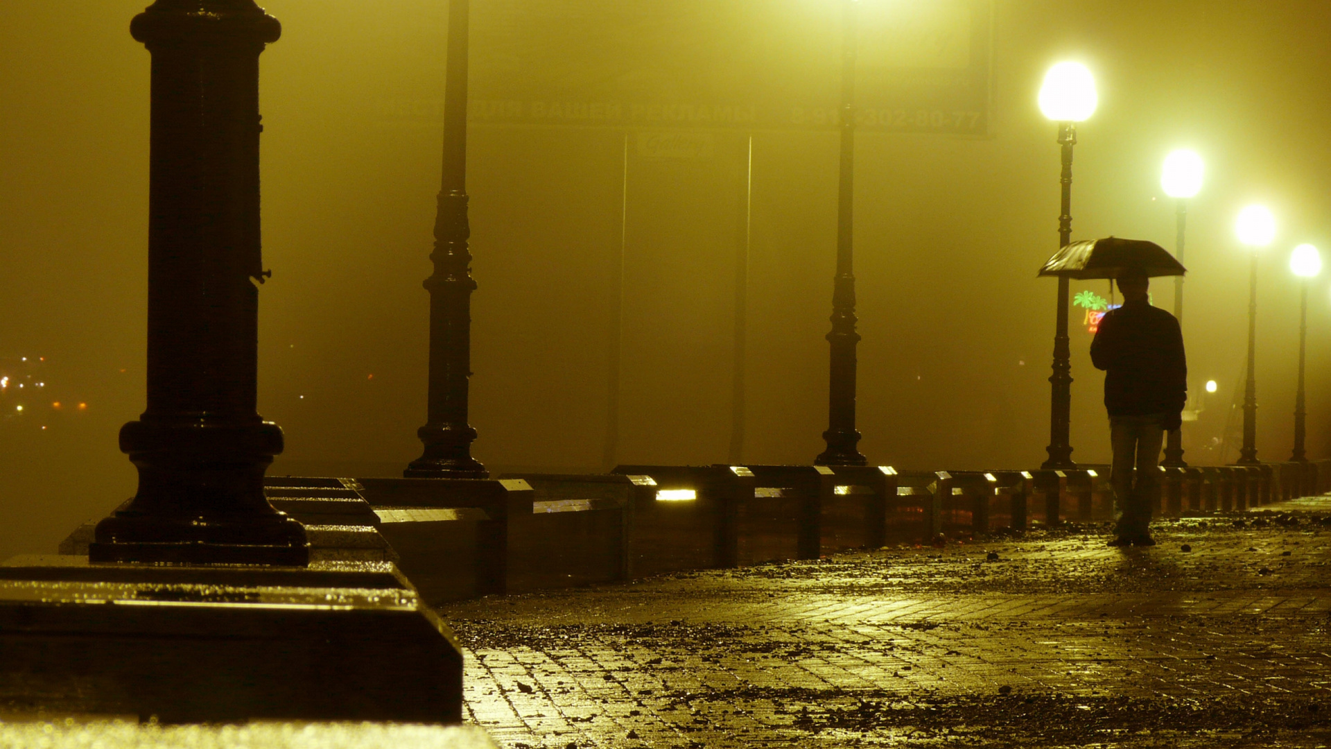 Обои вечер, уличный фонарь, свет, освещение, ночь в разрешении 1920x1080