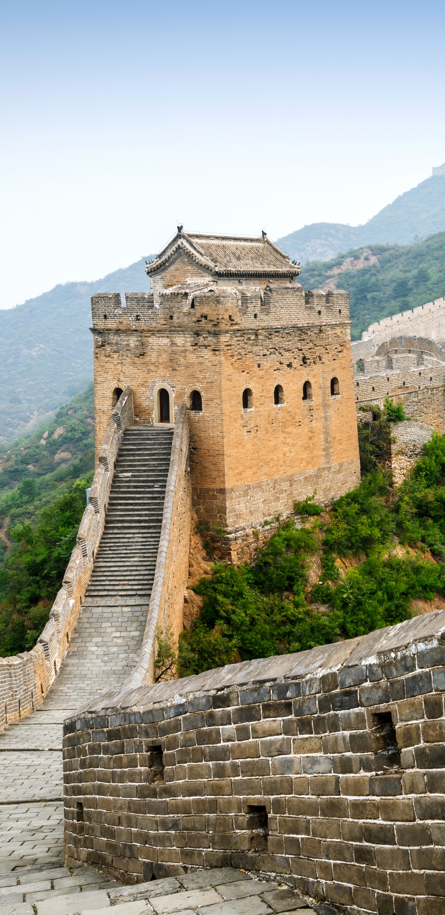 Обои Великой Китайской стены jinshanling, великая Китайская стена, Jinshanling, ориентир, стена в разрешении 1440x2960