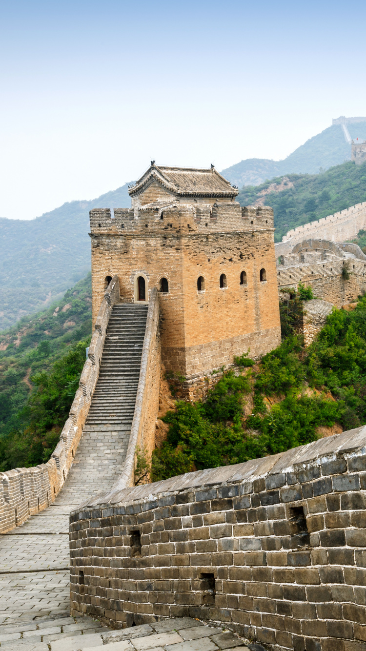 Обои Великой Китайской стены jinshanling, великая Китайская стена, Jinshanling, ориентир, стена в разрешении 750x1334