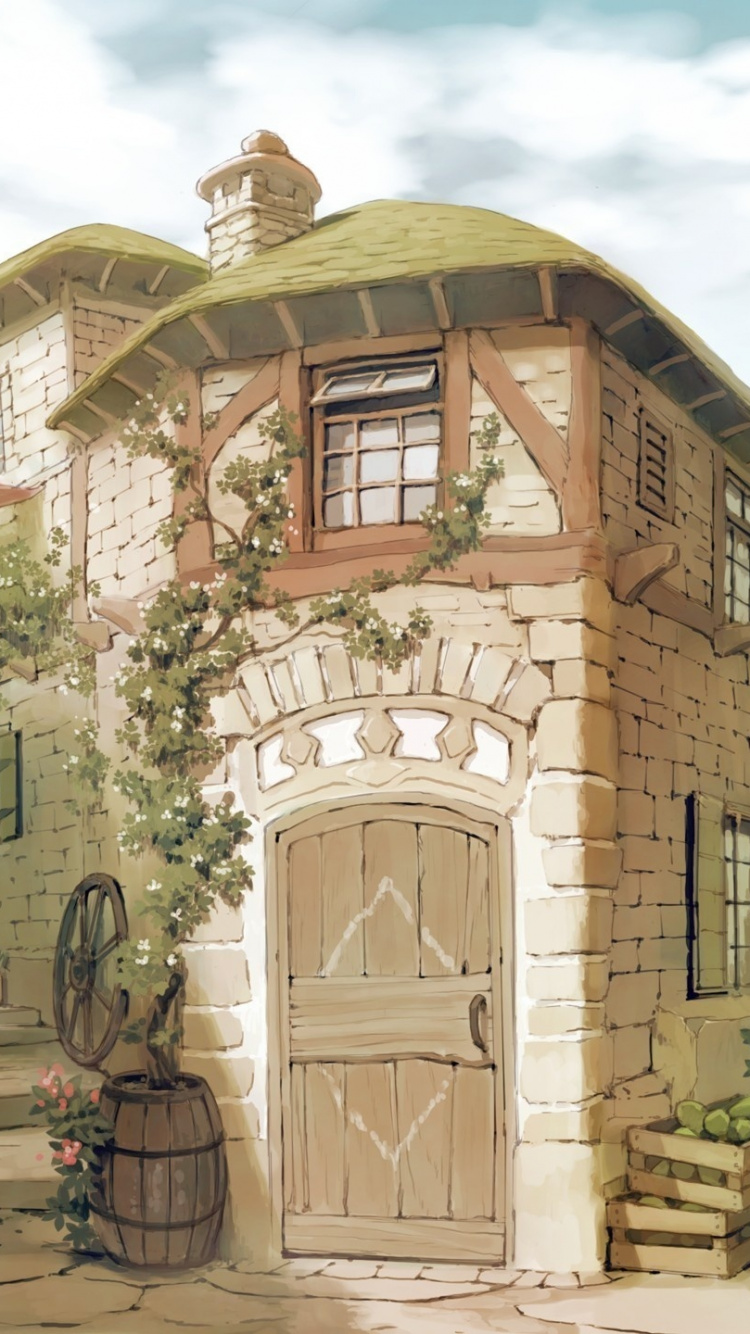 Обои здание, средневековая архитектура, двор, имущество, свойство в разрешении 750x1334