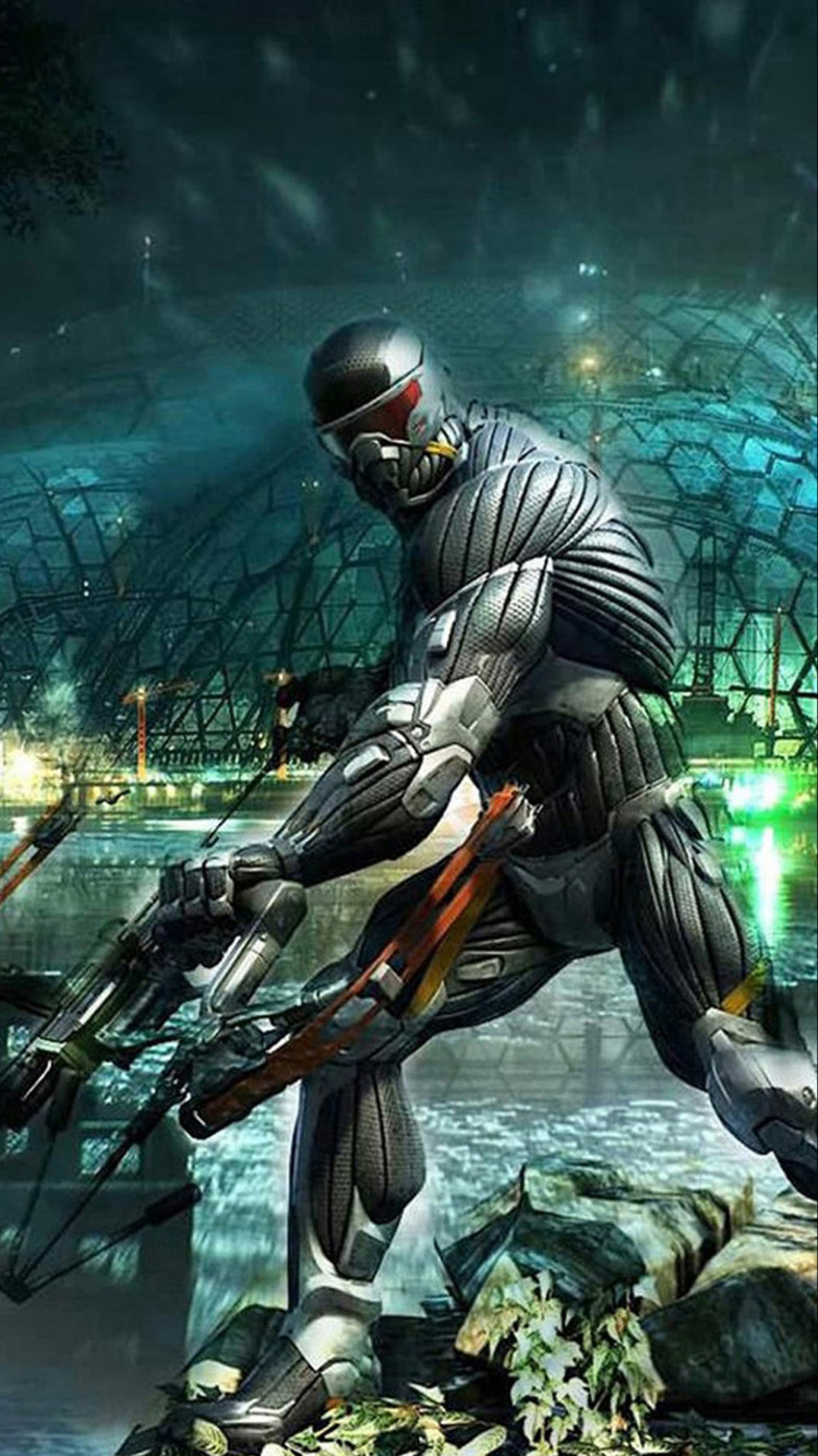 Обои crysis 3, Crytek, компьютерная игра, иллюстрация, игры в разрешении 750x1334