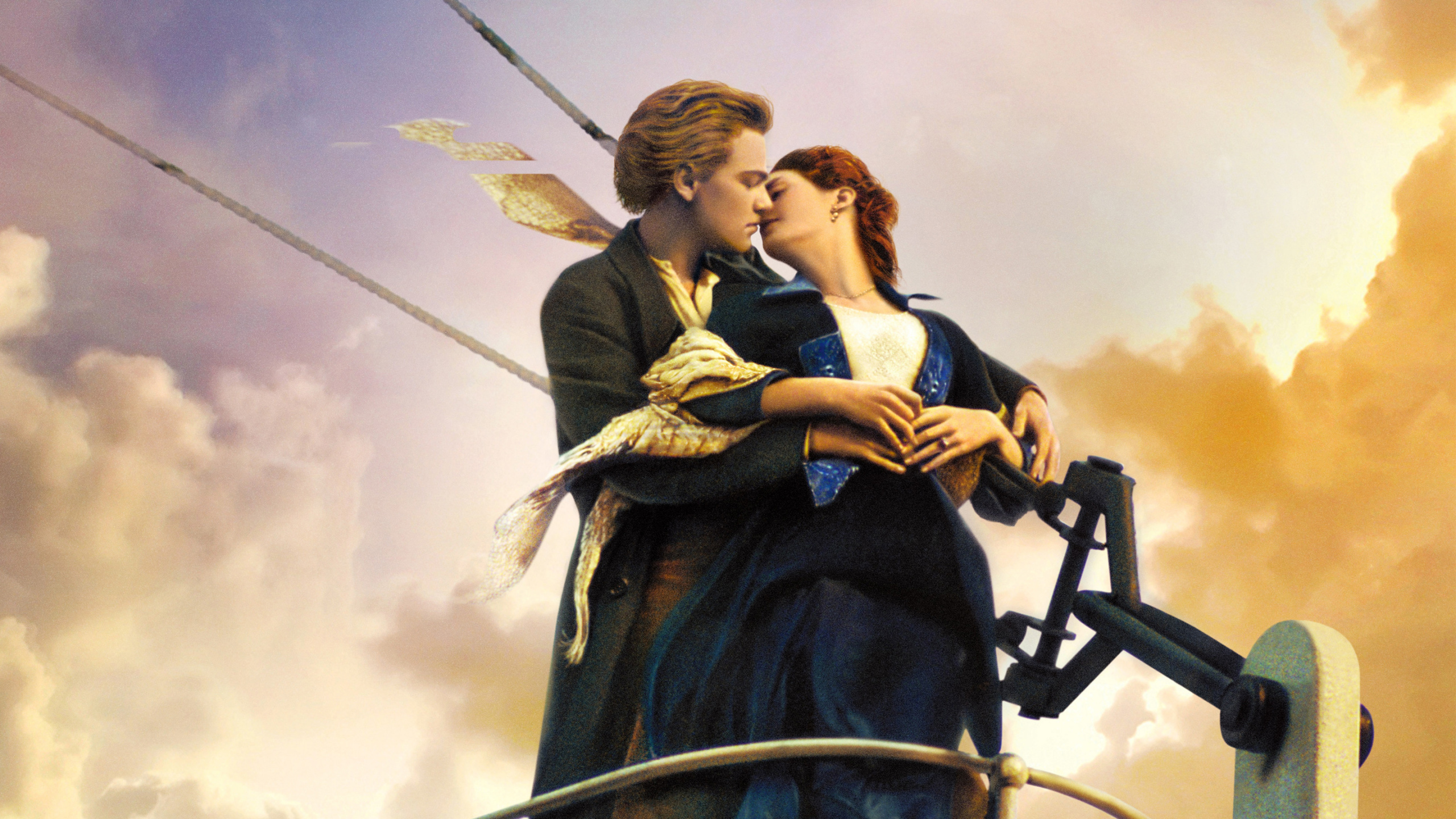 Обои Роуз девитт букатер, Джек Доусон, Титаник, Бобби Бьюэл, небо в разрешении 2560x1440