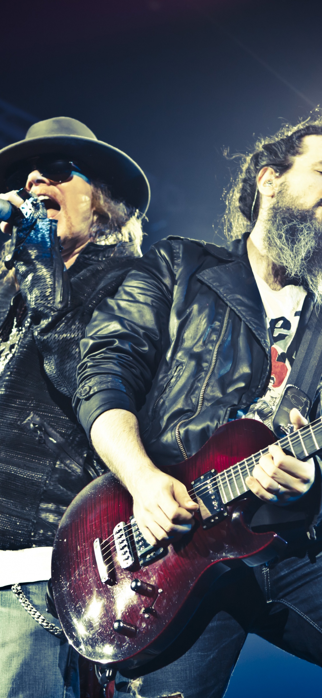 Обои гитарист, музыка, китайская демократия, развлечение, концерт в разрешении 1125x2436