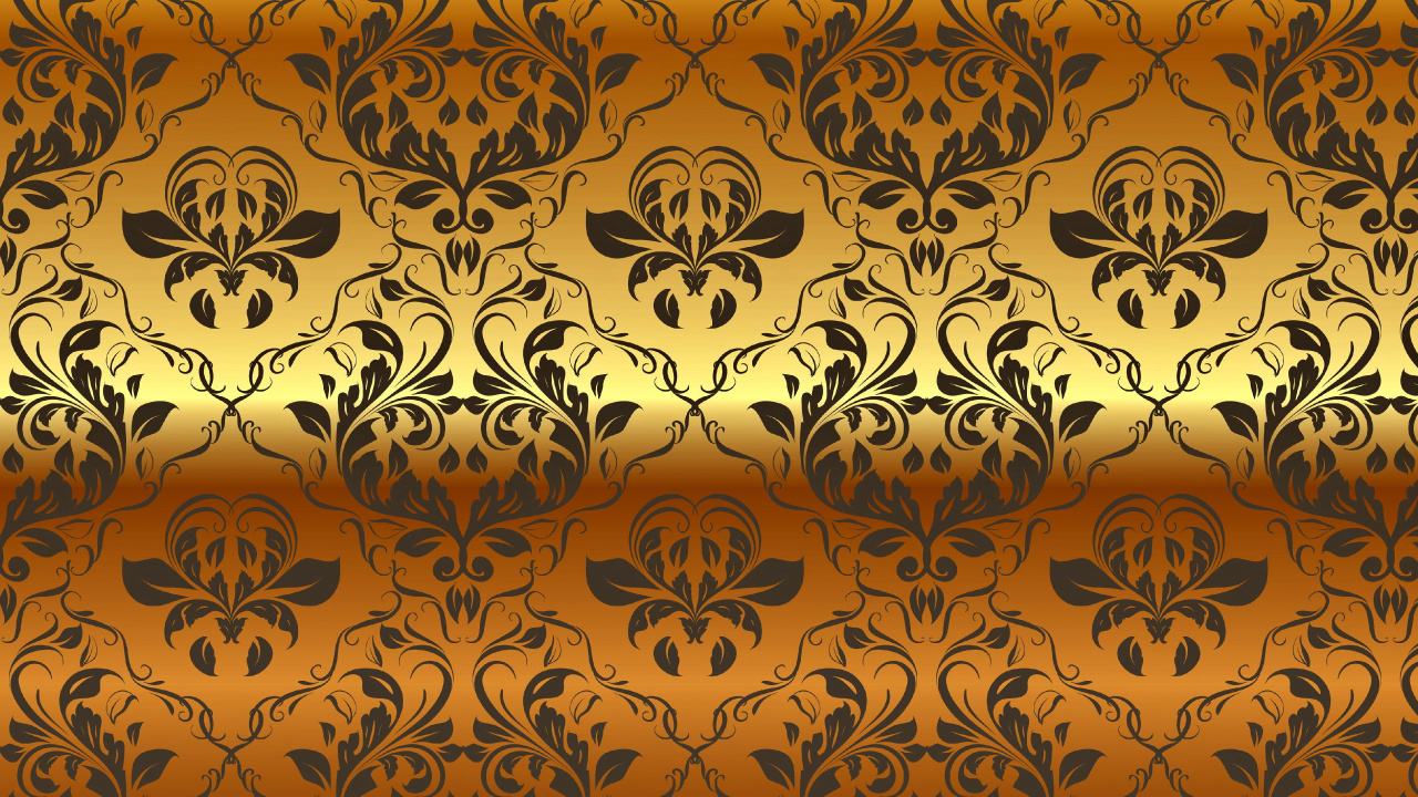 Обои орнамент, дизайн, узор, Апельсин, желтый в разрешении 1280x720