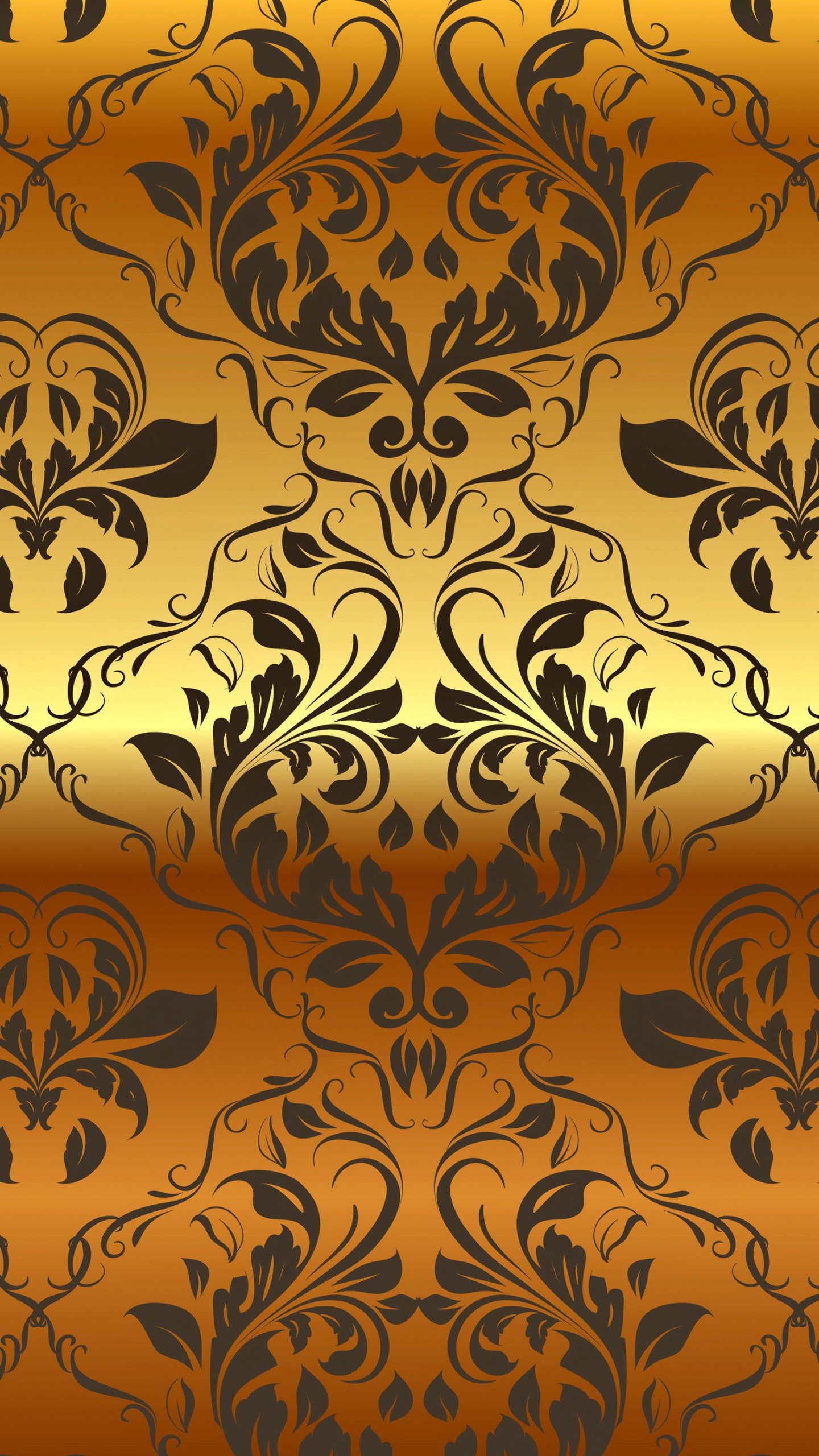 Обои орнамент, дизайн, узор, Апельсин, желтый в разрешении 1440x2560