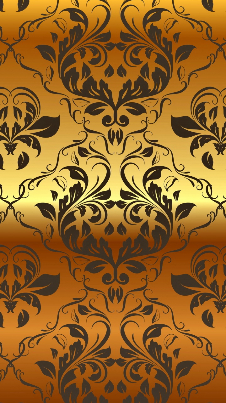 Обои орнамент, дизайн, узор, Апельсин, желтый в разрешении 720x1280