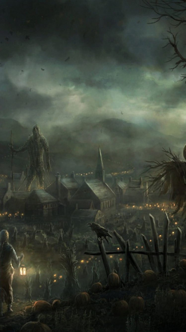 Обои арт, артист, темнота, живопись, атмосфера в разрешении 750x1334