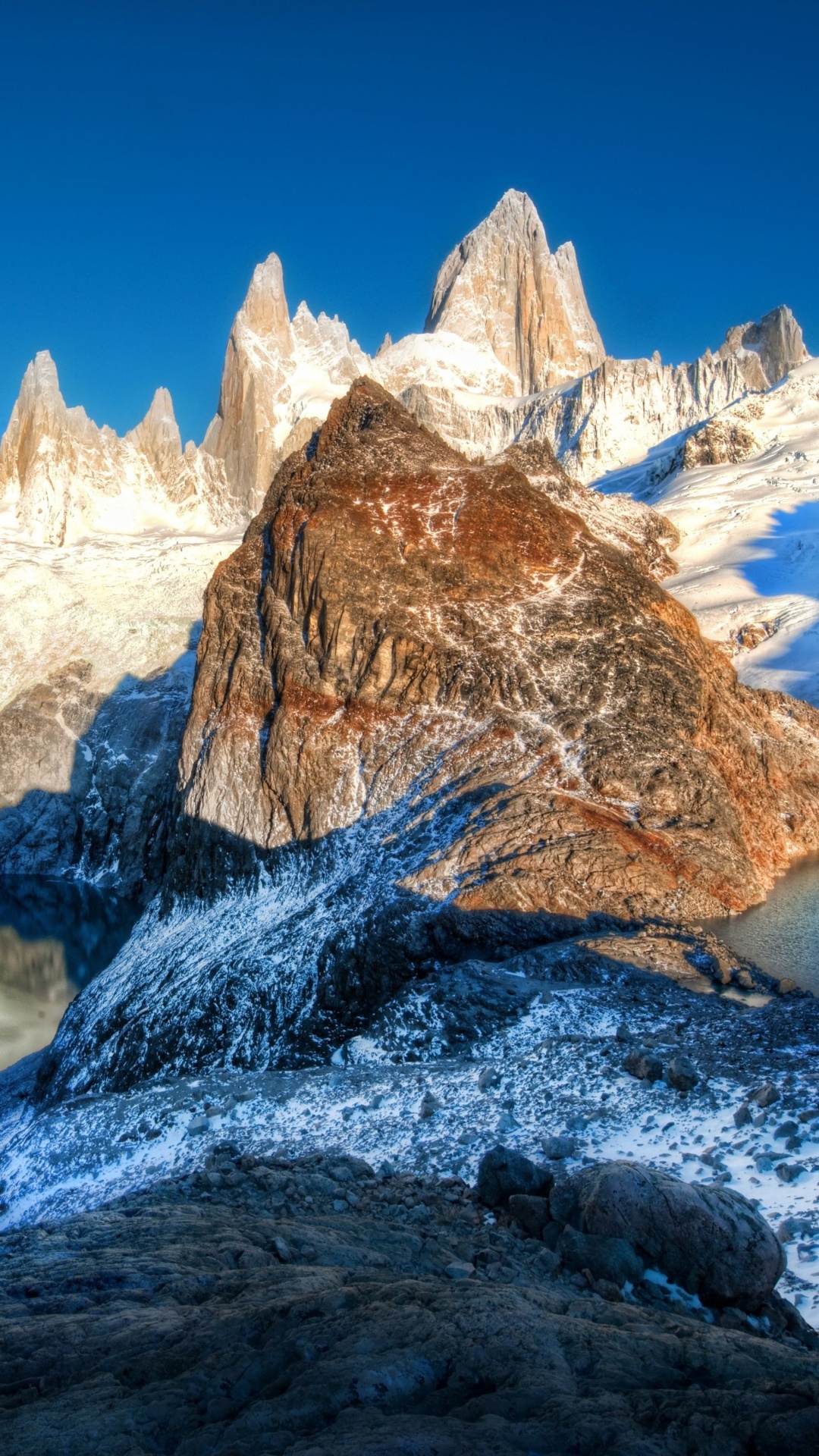 Обои горный рельеф, гора, природа, горный хребет, дикая местность в разрешении 1080x1920