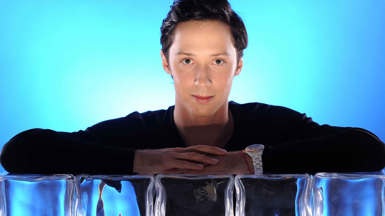 Обои Фигурное катание, катание на коньках, сидит, синий, фотосессия в разрешении 1280x720