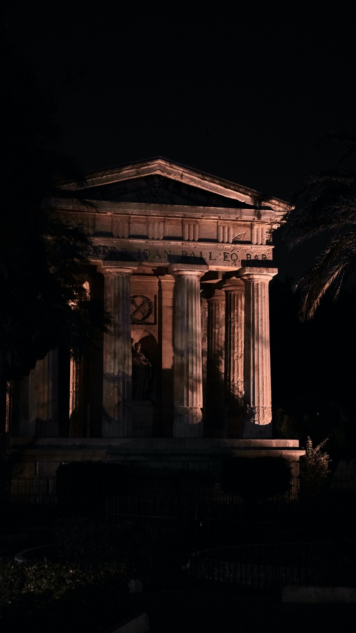 Обои нижние барракские сады, Муза Родена, город, полночь, фасад в разрешении 720x1280