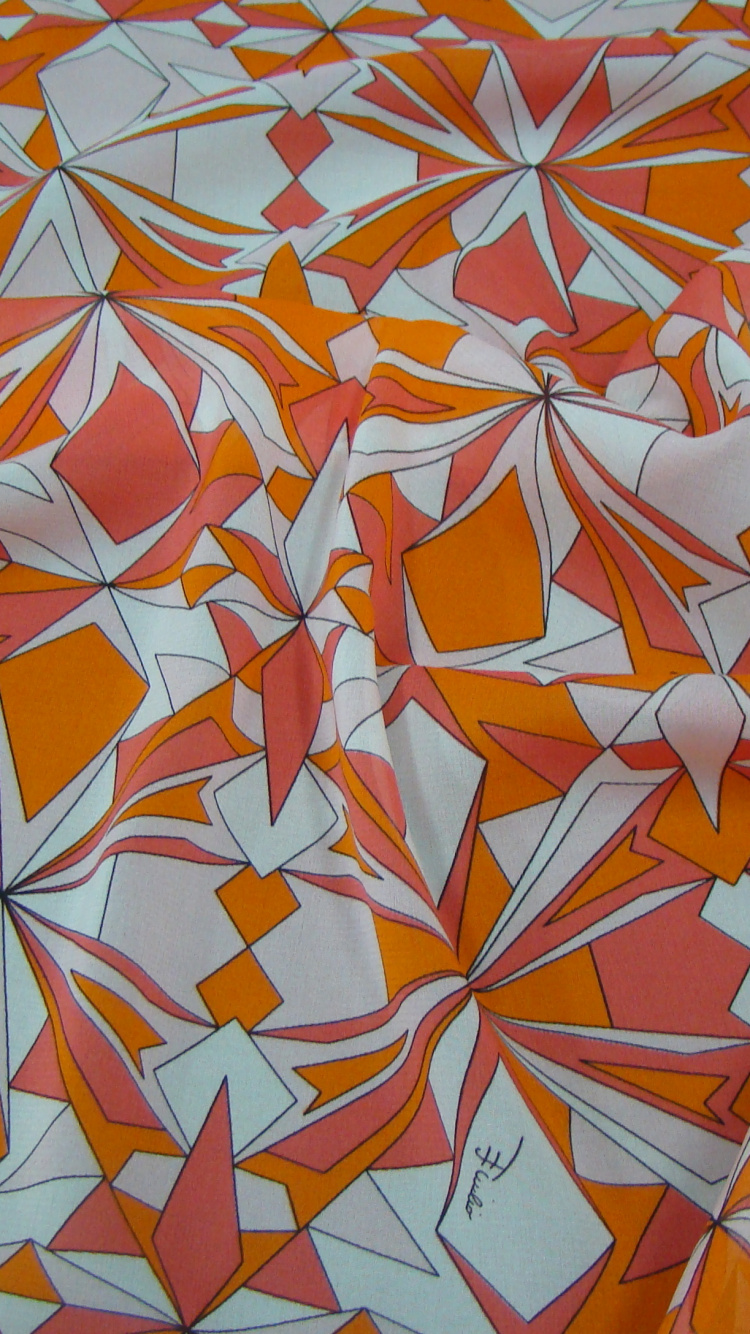 Обои Апельсин, ткань, арт, узор, симметрия в разрешении 750x1334