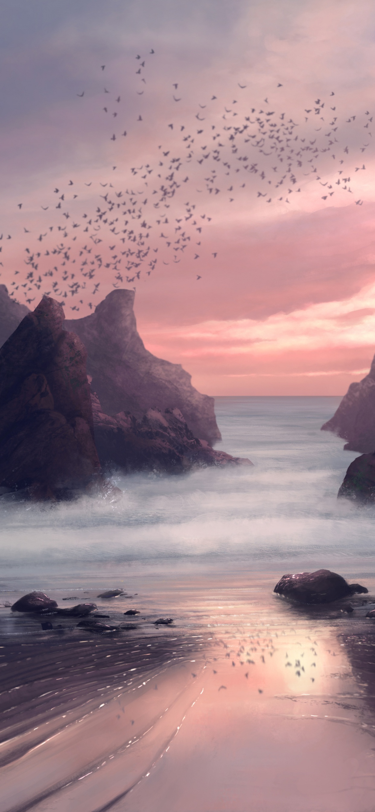 Обои живопись, цифровое искусство, цифровая живопись, арт, масляная живопись в разрешении 1242x2688