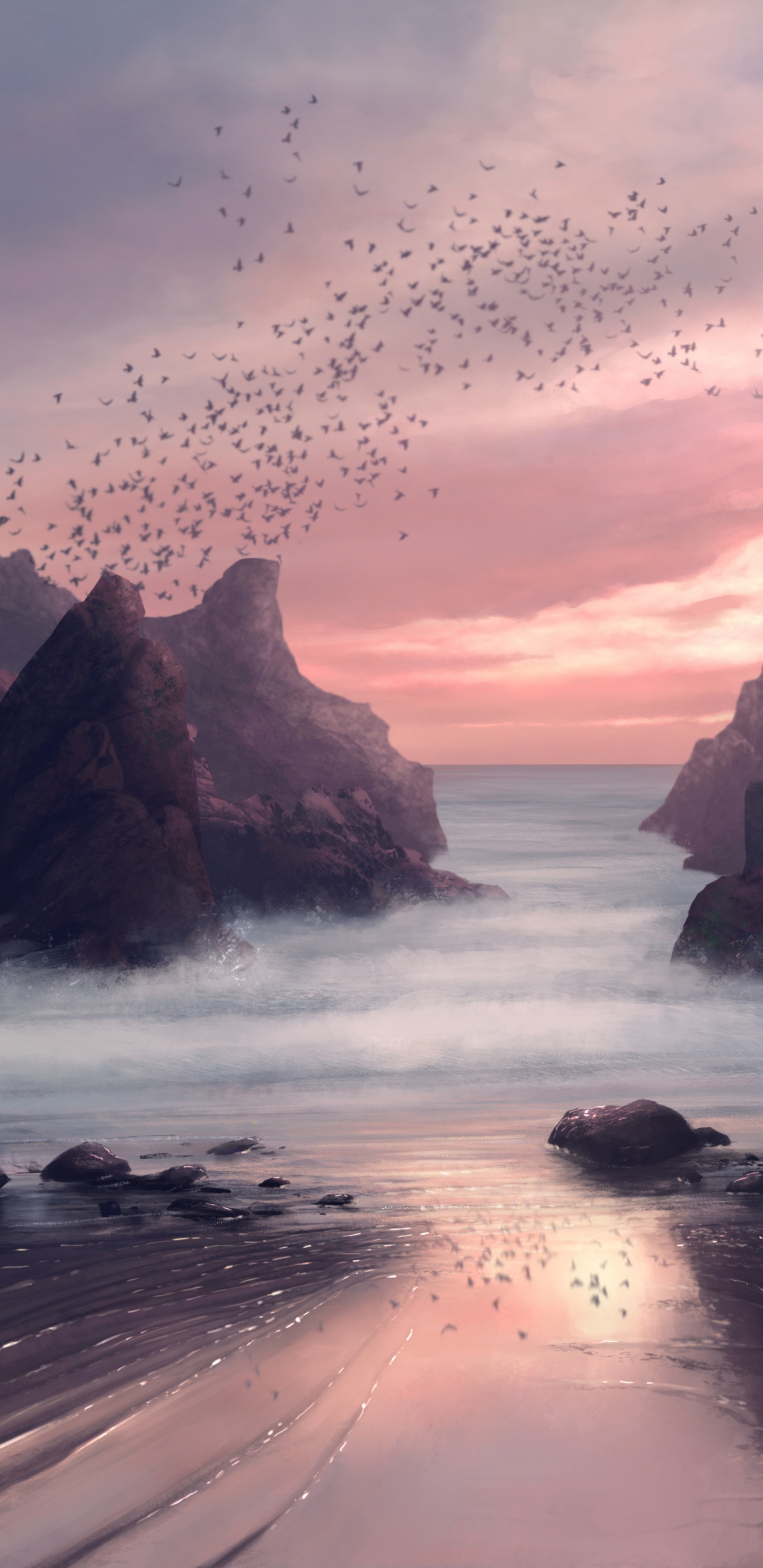 Обои живопись, цифровое искусство, цифровая живопись, арт, масляная живопись в разрешении 1440x2960