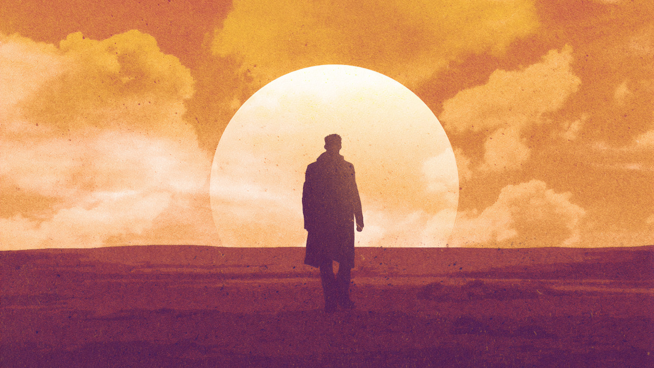 Обои иллюстрация, горизонт, небо, Постер фильма, Бегущий По Лезвию 2049 в разрешении 1280x720