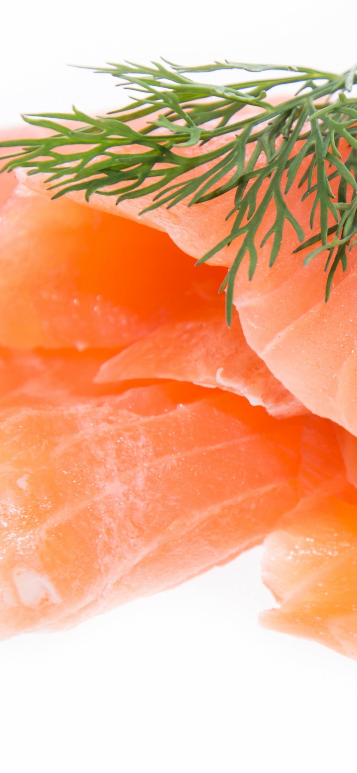 Обои копченый лосось, лосось, кусочек рыбы, сашими, пища в разрешении 1242x2688