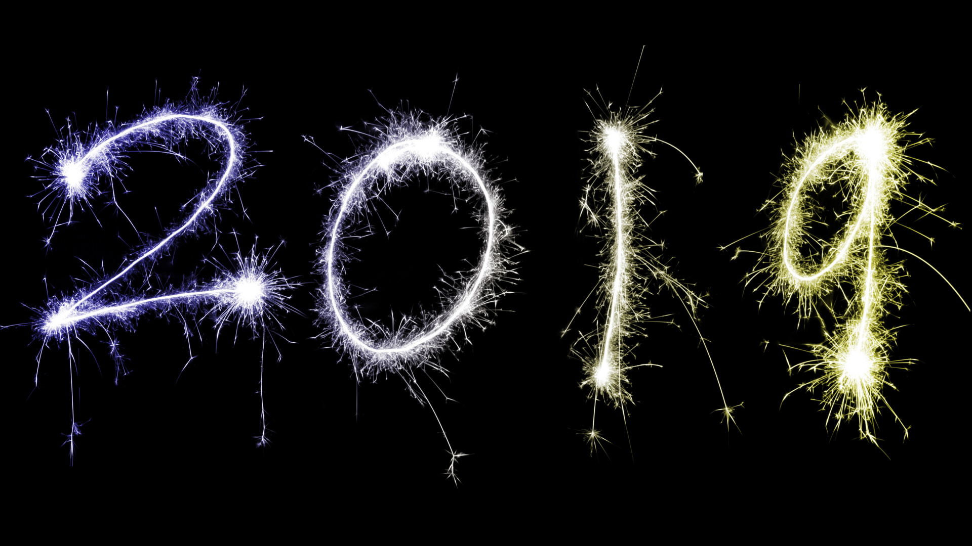 Обои канун Нового года, Новый год, салют, бенгальский огонь, темнота в разрешении 1920x1080