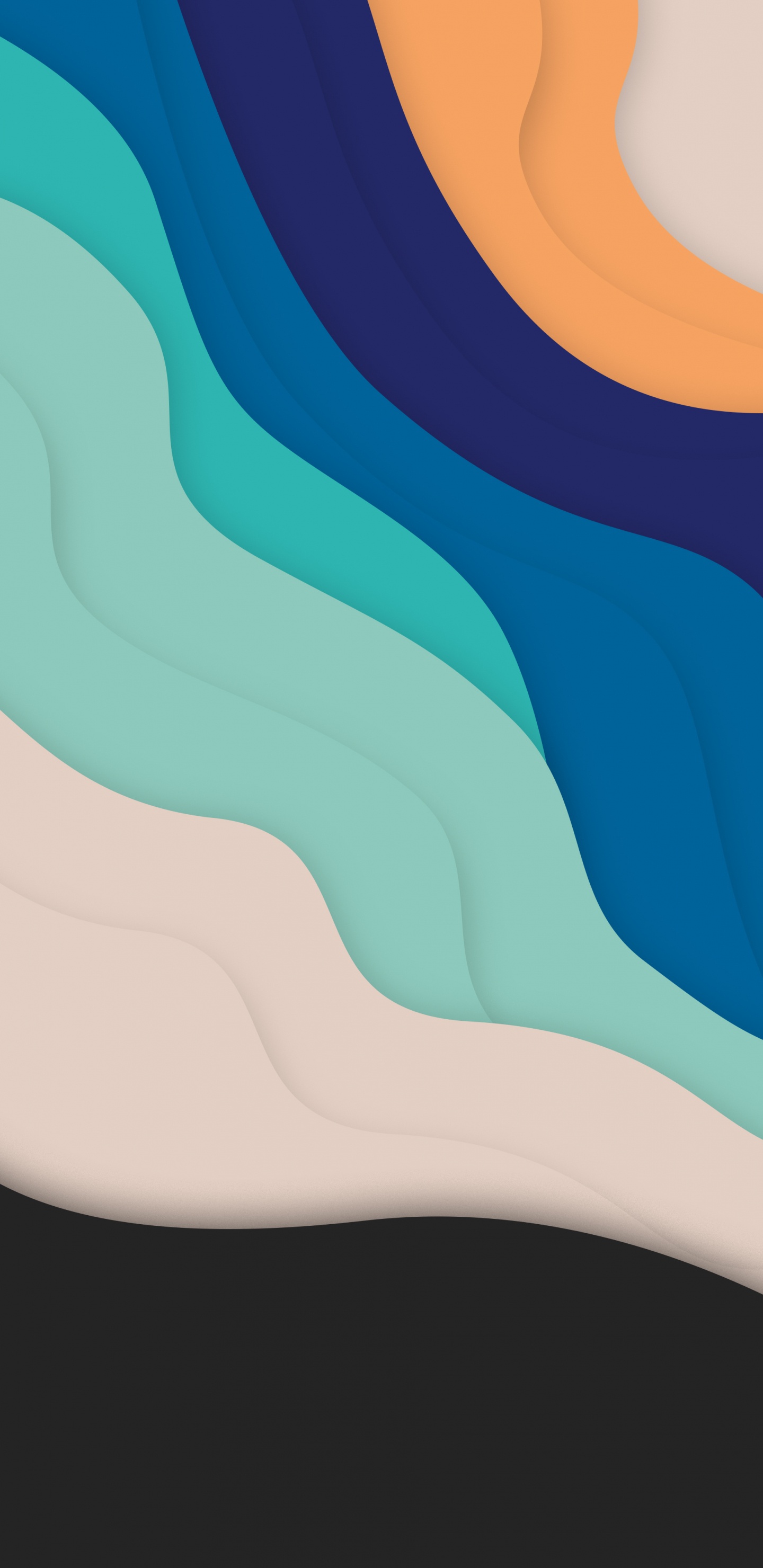 Обои дизайн, лазурный, Аква, материальное свойство, электрик в разрешении 1440x2960