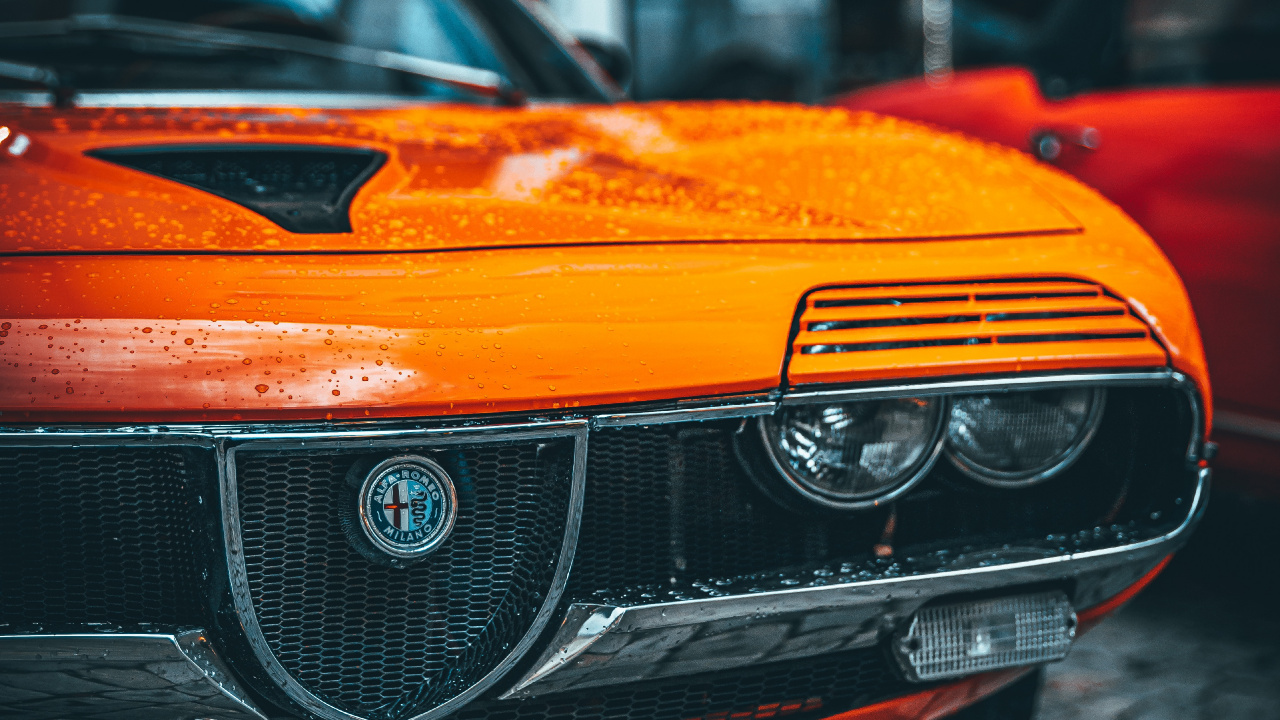 Обои Альфа-Ромео Монреаль, Альфа Ромео, Ралли регулярность, кузов купе, классический автомобиль в разрешении 1280x720