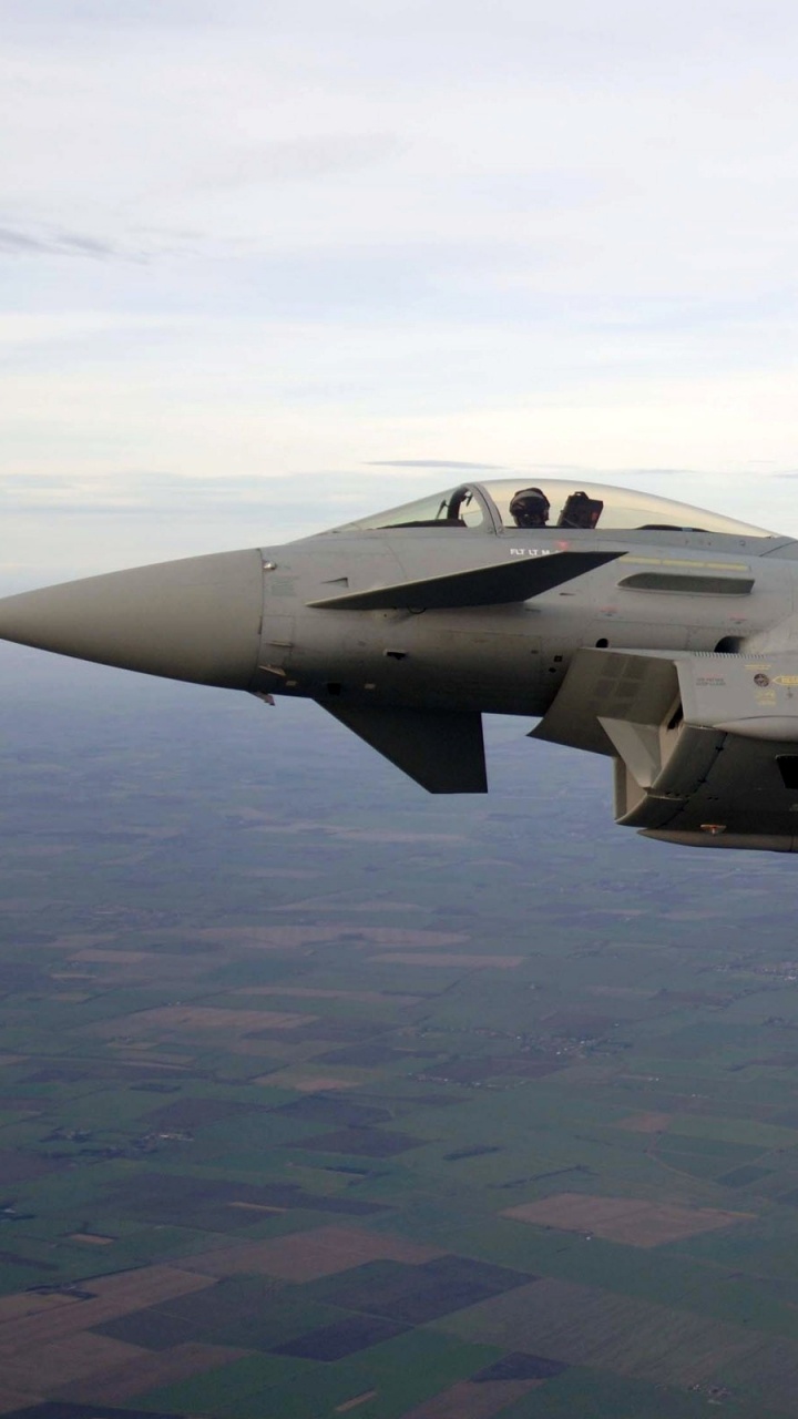 Обои Еврофайтер Тайфун, самолеты, самолет, военный самолет, реактивный самолет в разрешении 720x1280