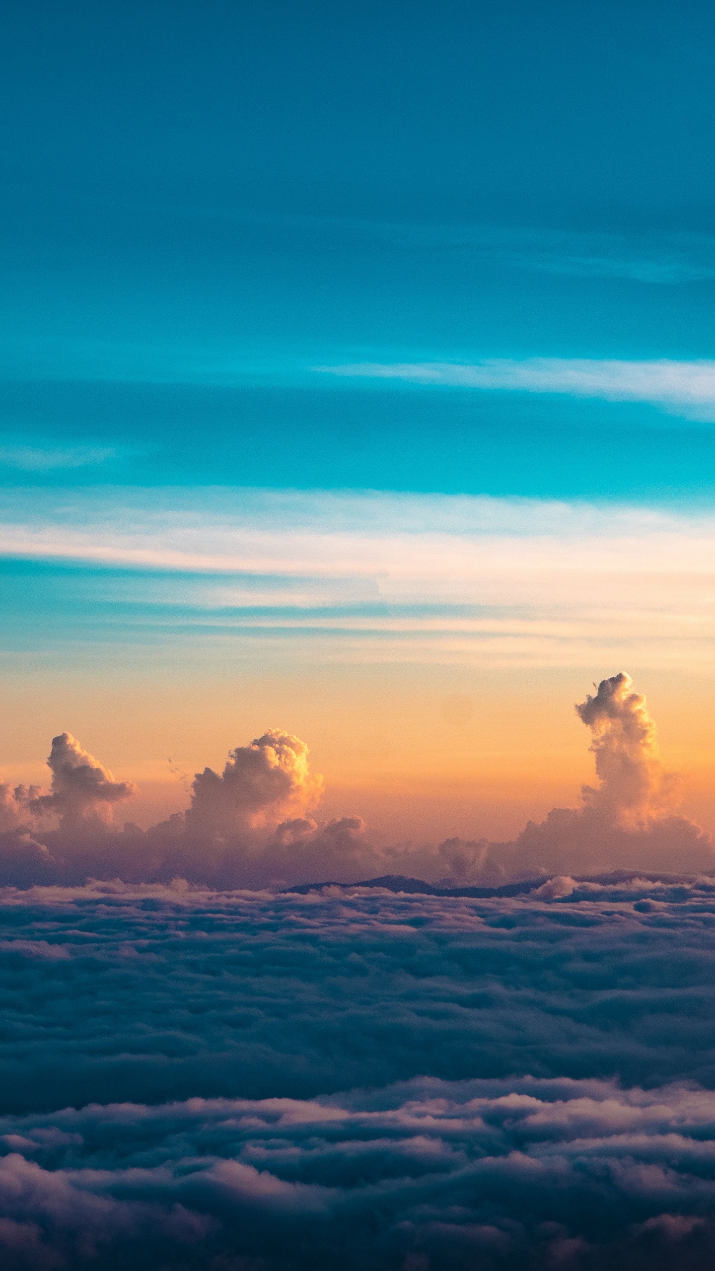 Обои облако, горизонт, графический дизайн, атмосфера, природный ландшафт в разрешении 1440x2560