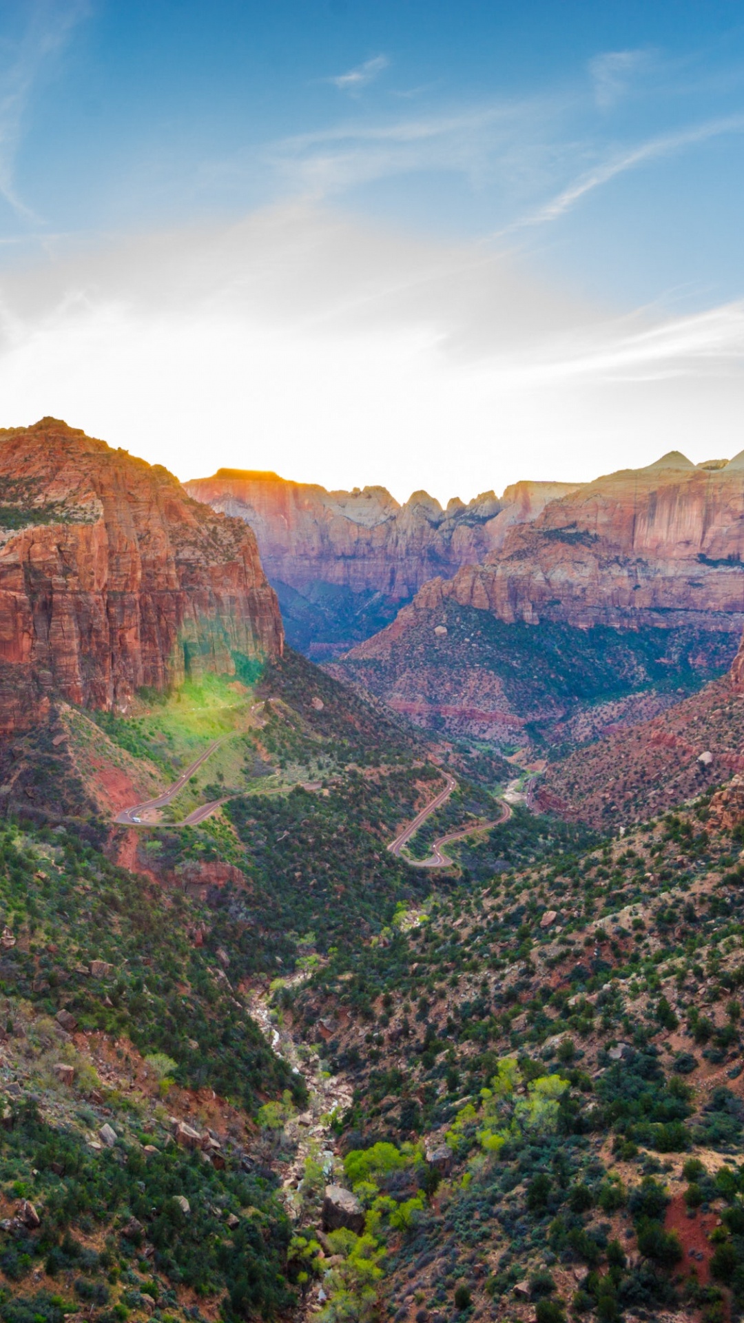 Обои национальный парк зайон, национальный парк, каньон, парк, формирование в разрешении 1080x1920