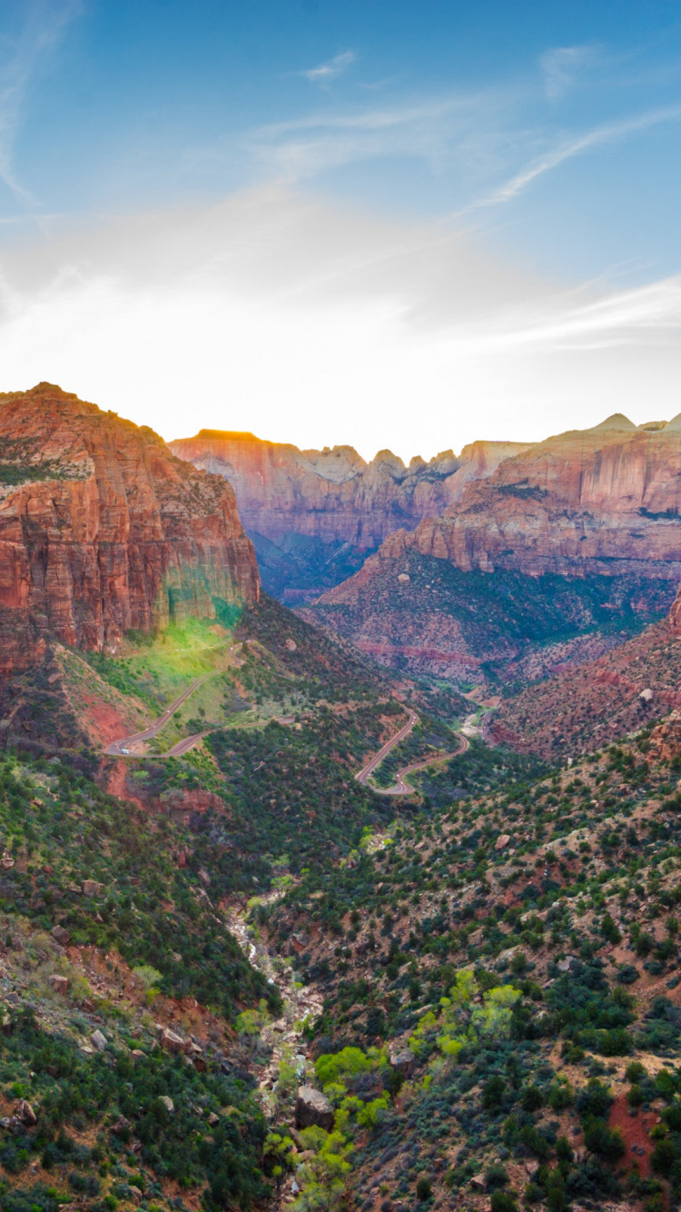 Обои национальный парк зайон, национальный парк, каньон, парк, формирование в разрешении 750x1334