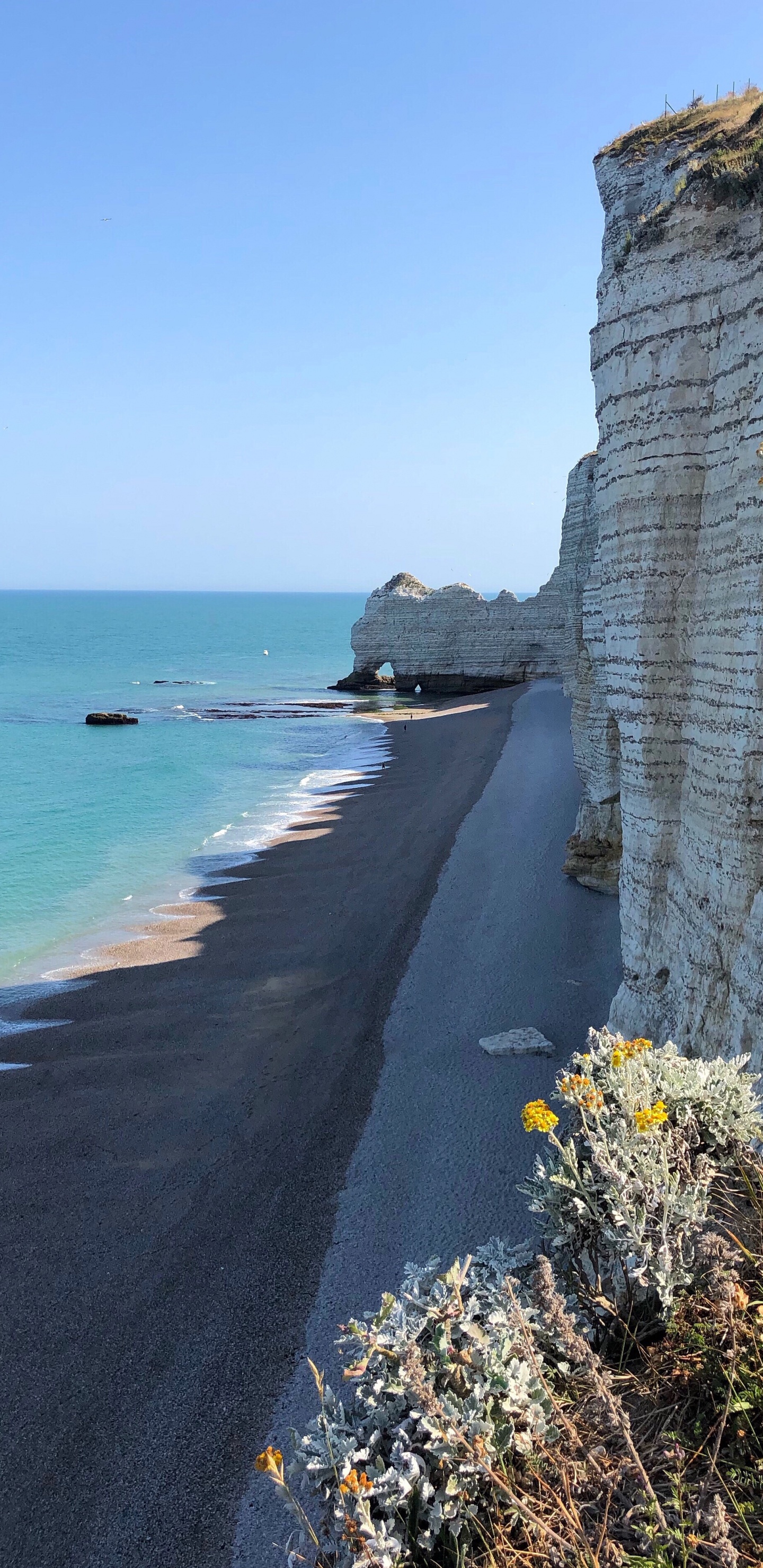 Обои Франция, побережье, мыс, водоем, берег в разрешении 1440x2960