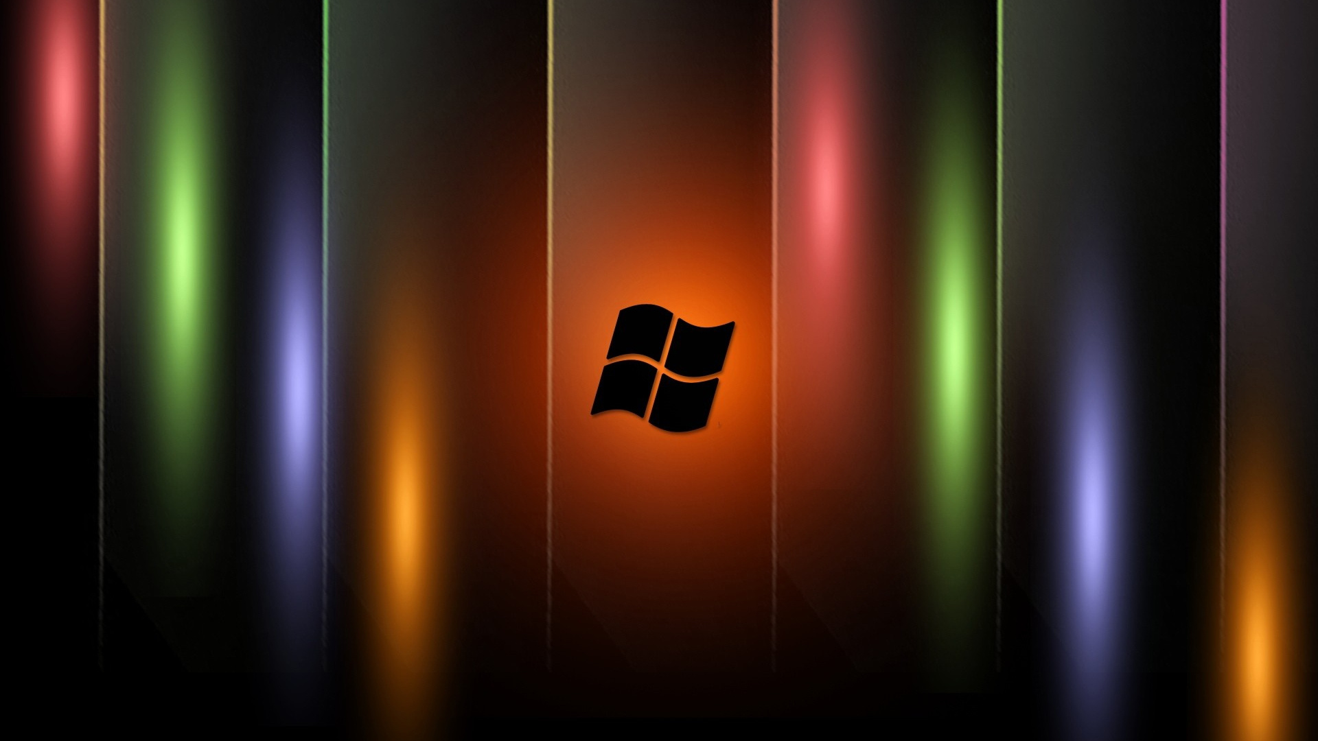 Обои microsoft windows, Апельсин, свет, освещение, компьютер в разрешении 1920x1080