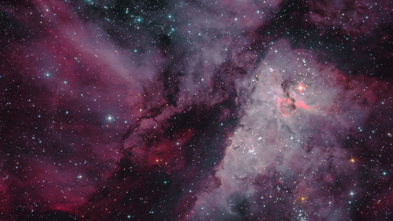 Обои туманность, звезда, Созвездие, Галактика, космическое пространство в разрешении 1280x720