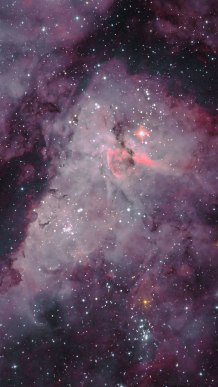 Обои туманность, звезда, Созвездие, Галактика, космическое пространство в разрешении 720x1280