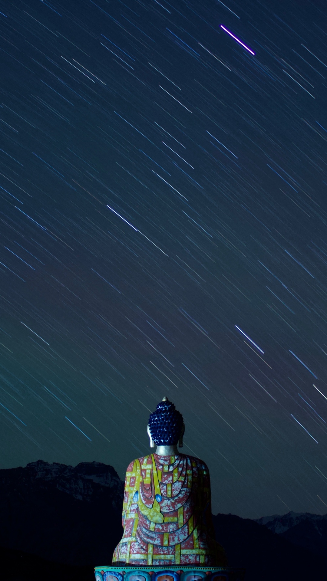 Обои ночь, синий, атмосфера, космос, темнота в разрешении 1080x1920