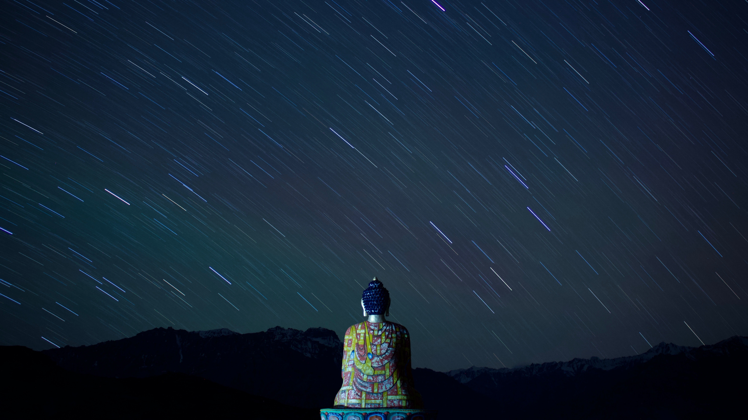 Обои ночь, синий, атмосфера, космос, темнота в разрешении 2560x1440