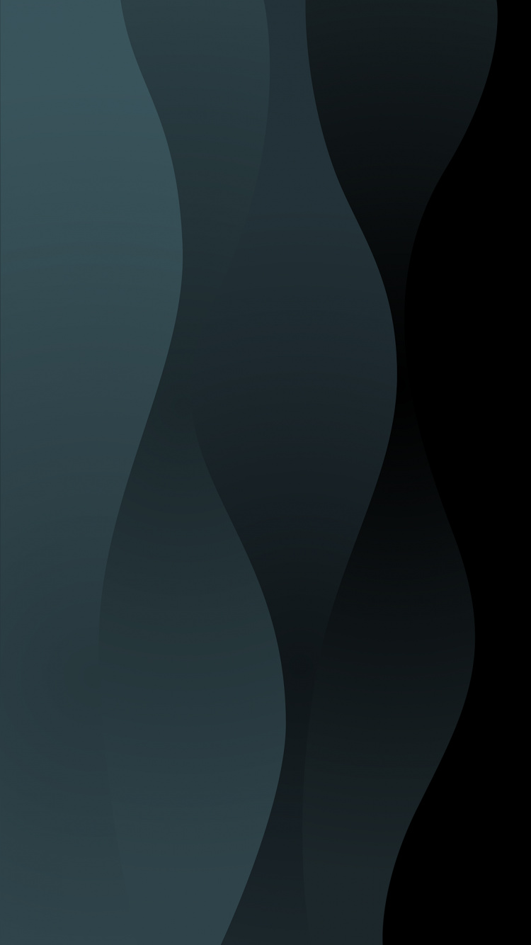 Обои волна, черный, цветовой градиент, графика, серый цвет в разрешении 750x1334