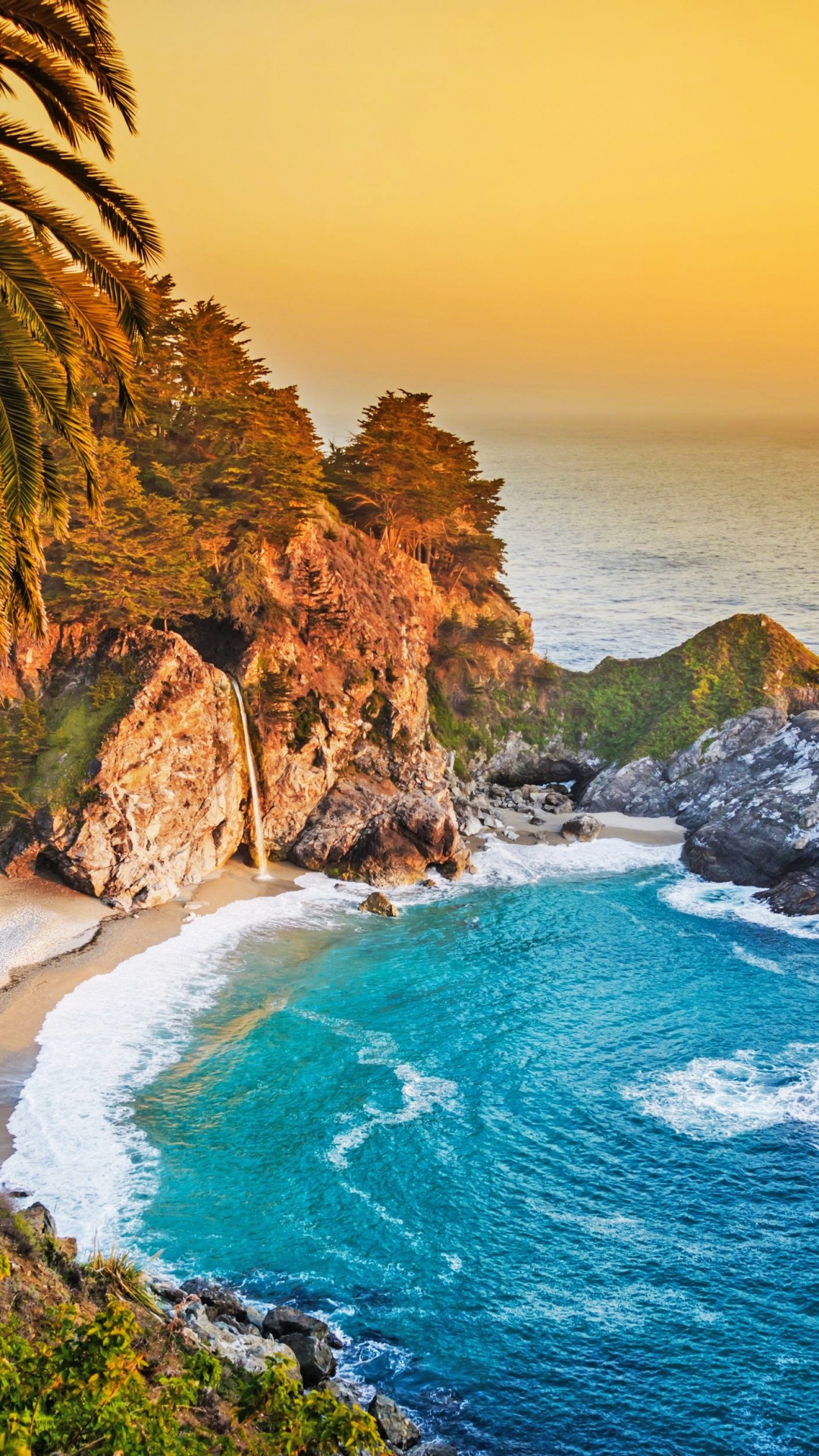 Обои mcway водопад, побережье, море, берег, прибрежные и океанические рельефы в разрешении 1080x1920