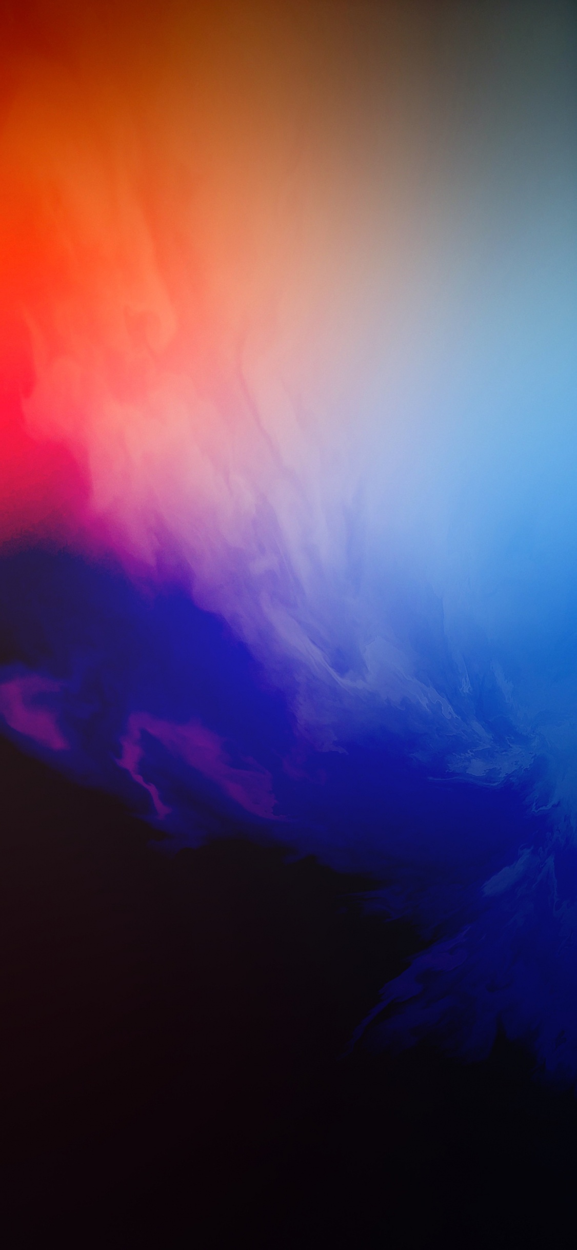 Обои облако, атмосфера, пурпур, послесвечение, кучевое облако в разрешении 1125x2436