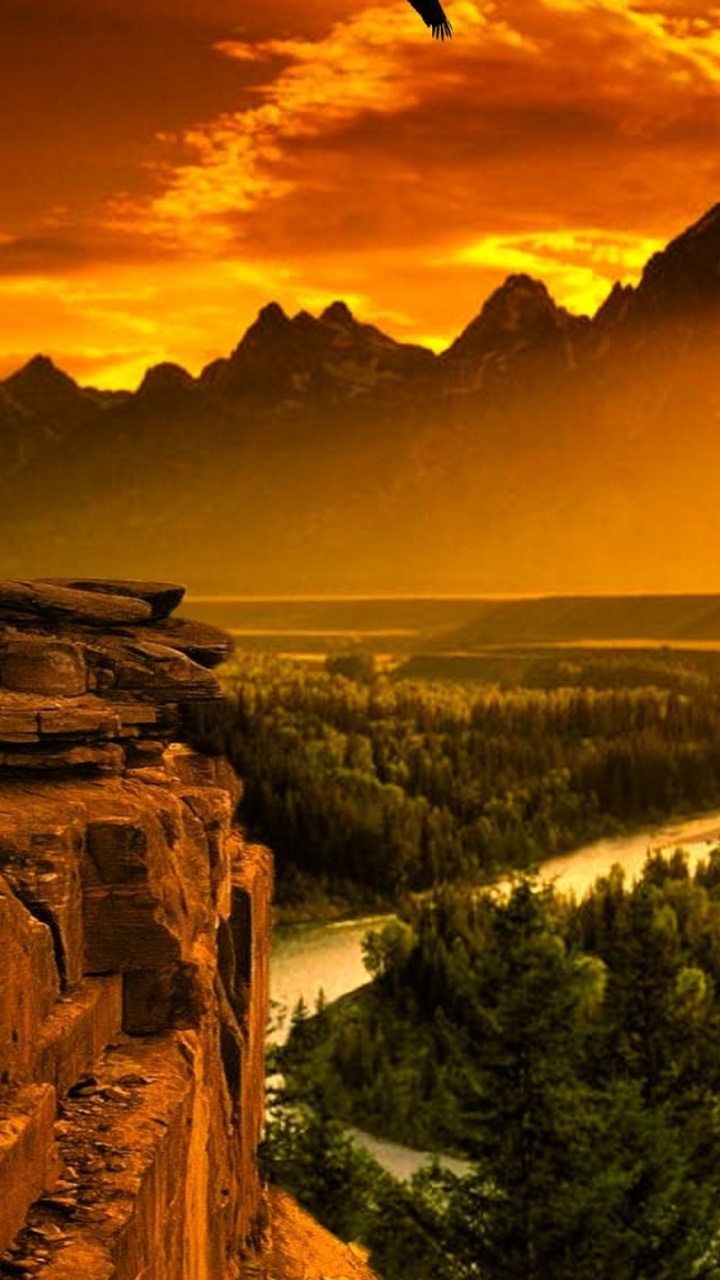 Обои закат, природа, солнечный свет, утро, дикая местность в разрешении 720x1280