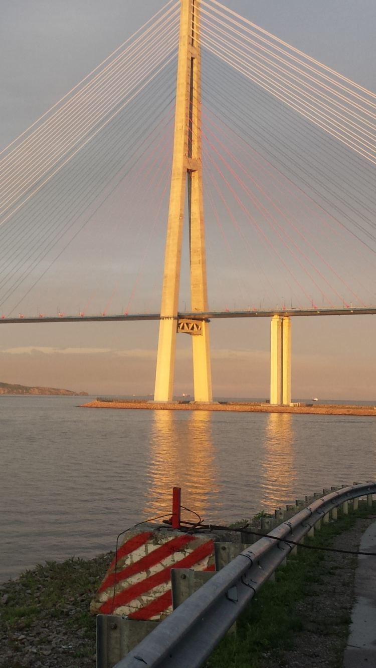 Обои вантовый мост, подвесной мост, арочный мостик, мост, балочный мост в разрешении 750x1334