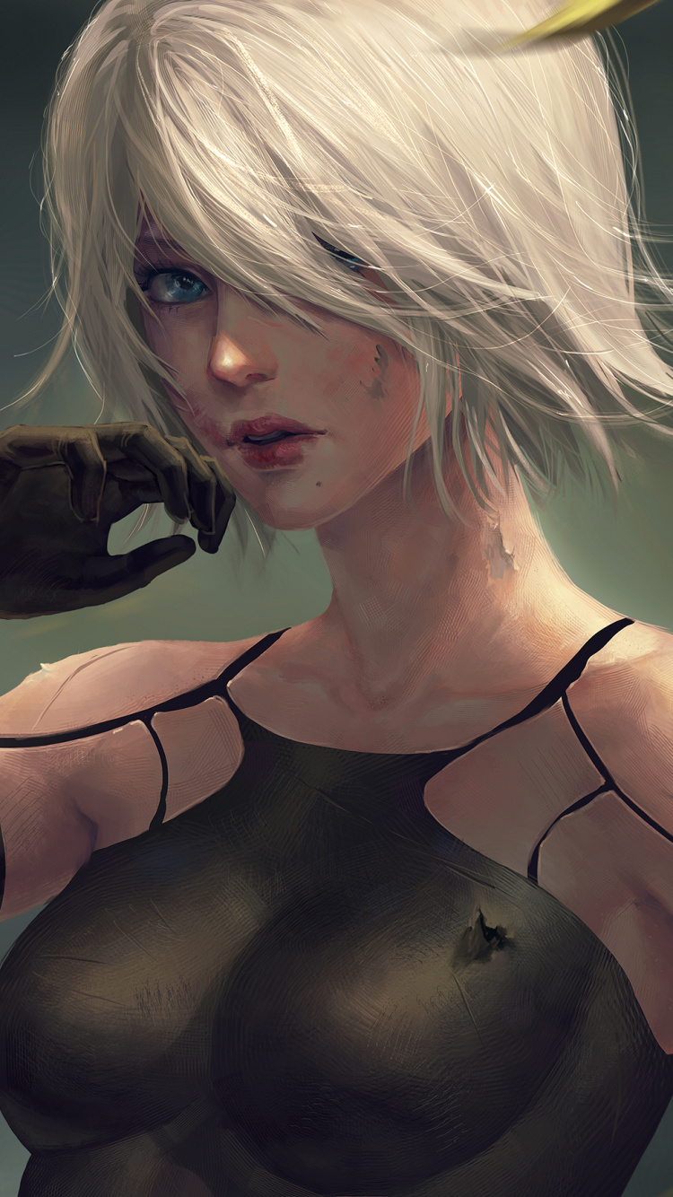 Обои ниэр автоматов, ниэр, Drakengard, playstation 4, блондин в разрешении 750x1334