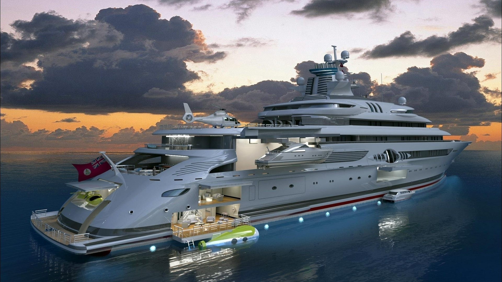 Обои роскошная яхта, яхта, лодка, корабельная архитектура, судно в разрешении 1920x1080