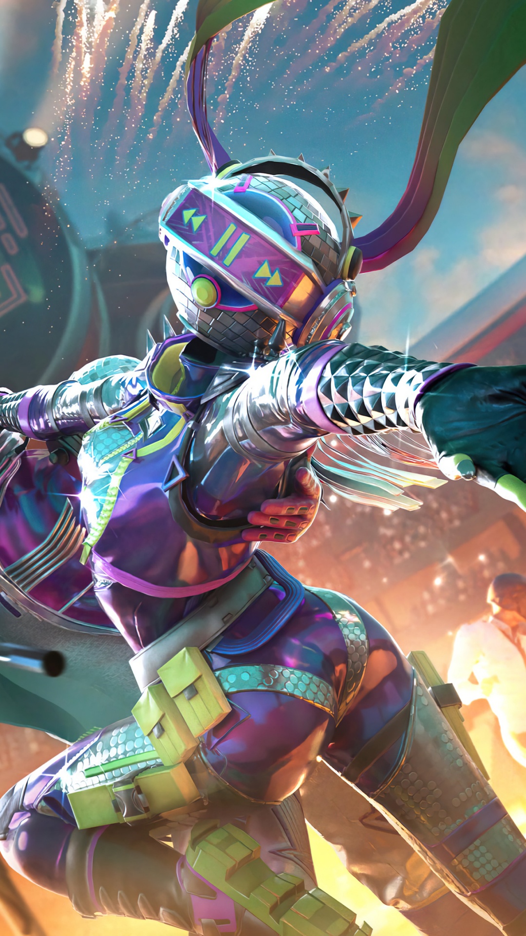 Обои PUBG, неоновый лорд сет pubg, fortnite, lords of the fallen, мультфильм в разрешении 1080x1920